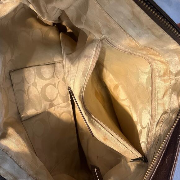 Coach Brown and Cream Satchel - Picture 11 of 13